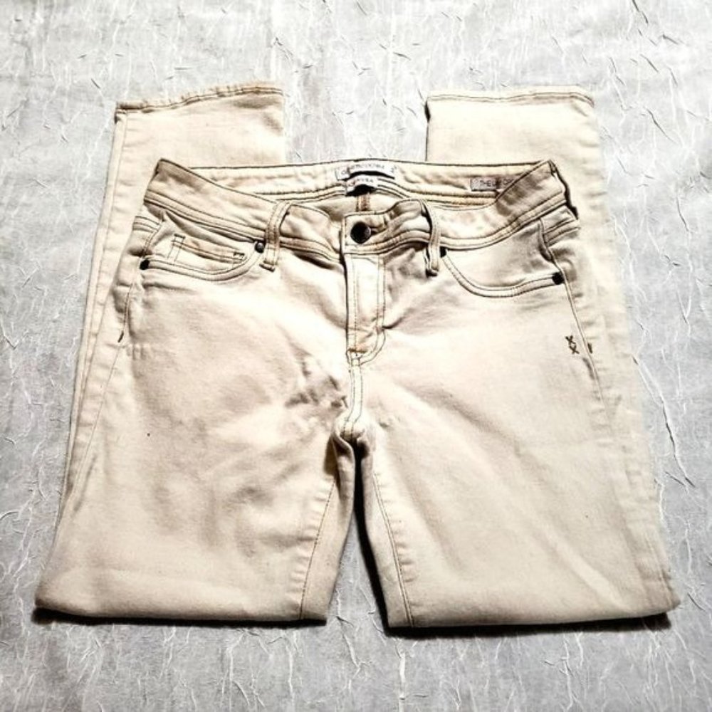 Genetic Denim The Liam Crop Oatmeal Khaki Tan Jeans